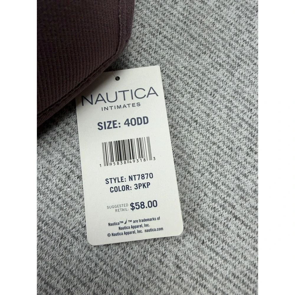Nautica Intimates Womens 40DD Everyday T-Shirt Bra Mauve Underwire MSRP $58‎